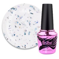 Изображение  Camouflage base Elise Braun Flakes Base No. 04 white with silver flakes of gold leaf, 10 ml, Volume (ml, g): 10, Color No.: 4