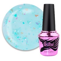 Изображение  Camouflage base Elise Braun Flakes Base No. 09 soft blue with colored flakes of gold leaf, 10 ml, Volume (ml, g): 10, Color No.: 9