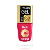 Зображення  Лак для нігтів Delia Hybrid Gel Coral №35 яскраво-червоний кораловий, 11 мл, Об'єм (мл, г): 11, Цвет №: 35