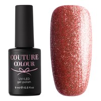Изображение  Gel polish Couture Color Jewelry J04 (peach-pink with sparkles), 9 ml, Volume (ml, g): 9, Color No.: J04