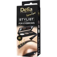 Изображение  Набор для стилизации бровей (воск, тени, аппликатор) Delia Eyebrow Expert Stilist Set 