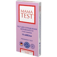 Изображение  Тест-полоска MamaTest для определения беременности, 2 шт
