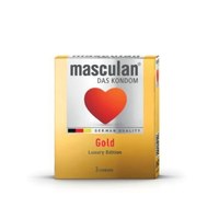 Зображення  Презервативи золотисті з ароматом ванілі Masculan Gold, 3 шт
