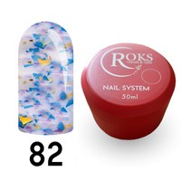 Изображение  Camouflage base for gel polish Roks Rubber Base French Potal No. 82, 50 ml, Volume (ml, g): 50, Color: 82