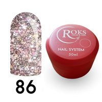 Изображение  Camouflage base for gel polish Roks Rubber Base French Flash No. 86, 50 ml, Volume (ml, g): 50, Color No.: 86