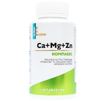 Зображення  Мінеральний комплекс Ca+Mg+Zn ABU, 120 таблеток