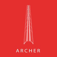 Зображення  Верхні форми для нарощування нігтів Roks ARCHER, арочний квадрат, з розміткою, прозорі 120 шт