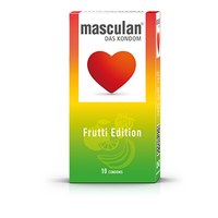 Изображение  Презервативы цветные с фруктовым ароматом Masculan Frutti Edition, 10 шт