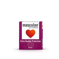 Изображение  Condoms with double protection Masculan Extra Double Protection, 3 pcs.