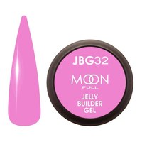 Зображення  Гель-желе для нарощування Moon Full Jelly Builder Gel №JBG32 рожевий, 30 мл, Об'єм (мл, г): 30, Цвет №: JBG32