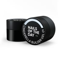 Изображение  Nails of the Day Cinderella builder gel 01 - молочный строительный гель с жемчужным переливом для ногтей, 15 г, Объем (мл, г): 15, Цвет №: 01