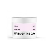 Зображення  Nails of the Day Cover Base New Formula 01 - ніжно-рожева камуфлююча база для нігтів, 30 мл