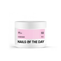 Изображение  Nails of the Day Cover base New Formula 02 — розово-нюдовая камуфлирующая база для ногтей, 30 мл, Объем (мл, г): 30, Цвет №: 02