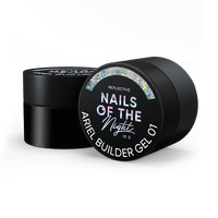 Изображение  Nails of the Night Ariel gel 01 - with multi-colored yuki flakes construction gel, 15 g, Volume (ml, g): 15, Color No.: 1