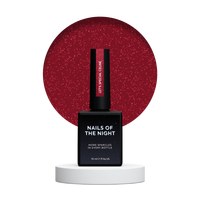 Изображение  Nails of the Night Let’s special Céline - dark red with red glitter gel nail polish, one coat, 10 ml, Volume (ml, g): 10, Color No.: Céline