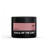 Изображение  Nails of the Day Premium gel 08 – нюдово/темно-карамельный строительный гель, 30 мл, Объем (мл, г): 30, Цвет №: 08