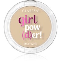 Зображення  Пресована пудра для обличчя Claresa Girl Pow(D)er! Pressed Powder 02 Natural Beige, 12 г, Об'єм (мл, г): 12, Цвет №: 02