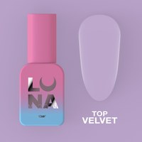 Изображение  Matte top for gel polish without sticky layer LUNAMoon Top Velvet, 13 ml