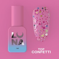 Изображение  Top for gel polish LUNAMoon Top Confetti, 13 ml, Volume (ml, g): 13, Options: Confetti