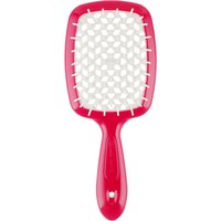 Изображение  Rectangular hair comb raspberry and white Janeke Superbrush (82sp226 FUX)