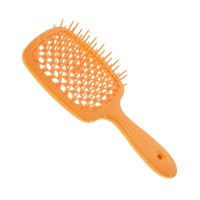 Изображение  Расческа для волос прямоугольная оранжевая с белым Janeke Superbrush (82SP226 ARA)