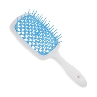 Изображение  Rectangular hair comb white and blue Janeke Superbrush (SP226BIA TSE)