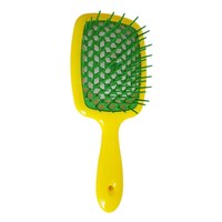 Изображение  Rectangular hair comb yellow and green Janeke Superbrush (86SP226 GIV)