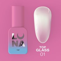 Зображення  Топ для гель-лаку LUNAMoon Top Glass № 1, 13 мл, Об'єм (мл, г): 13, Цвет №: 01