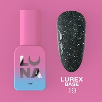 Изображение  Camouflage base for gel polish LUNAMoon Lurex Base No. 19, 13 ml, Volume (ml, g): 13, Options: 19, Color: Brown
