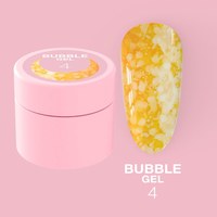 Зображення  Гель з блискітками для нігтів LUNAMoon Bubble Gel №4, 5 мл, Об'єм (мл, г): 5, Цвет №: 04, Колір: Помаранчевий