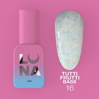 Изображение  Camouflage base for gel polish LUNAMoon Tutti Frutti Base No. 16, 13 ml, Volume (ml, g): 13, Color No.: 16, Color: Lactic