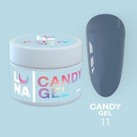 Изображение  Гель для наращивания ногтей LUNAMoon Candy Gel №11, 15 мл, Объем (мл, г): 15, Цвет №: 11, Цвет: Серый