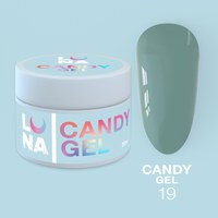 Зображення  Гель для нарощування нігтів LUNAMoon Candy Gel №19, 15 мл, Об'єм (мл, г): 15, Цвет №: 19, Колір: Сірий
