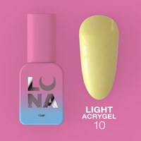 Изображение  Liquid modeling gel for nails LUNAMoon Light Acrygel No. 10, 13 ml, Volume (ml, g): 13, Options: 10, Color: Green