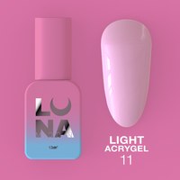 Зображення  Рідкий гель моделюючий для нігтів LUNAMoon Light Acrygel №11, 13 мл, Об'єм (мл, г): 13, Цвет №: 11, Колір: Фіолетовий