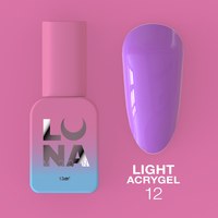 Изображение  Liquid modeling gel for nails LUNAMoon Light Acrygel No. 12, 13 ml, Volume (ml, g): 13, Color No.: 12, Color: Violet