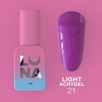 Изображение  Liquid modeling gel for nails LUNAMoon Light Acrygel No. 21, 13 ml, Volume (ml, g): 13, Options: 21, Color: Violet