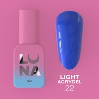 Зображення  Рідкий гель моделюючий для нігтів LUNAMoon Light Acrygel №22, 13 мл, Об'єм (мл, г): 13, Цвет №: 22, Колір: Синій