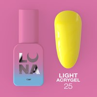 Изображение  Liquid modeling gel for nails LUNAMoon Light Acrygel No. 25, 13 ml, Volume (ml, g): 13, Options: 25, Color: Yellow