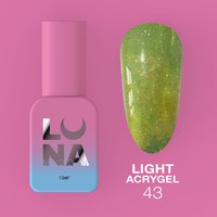Изображение  Liquid modeling gel for nails LUNAMoon Light Acrygel No. 43, 13 ml, Volume (ml, g): 13, Color No.: 43, Color: Yellow