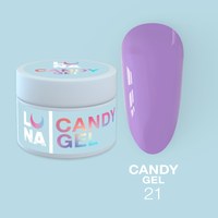 Изображение  Гель для наращивания ногтей LUNAMoon Candy Gel №21, 15 мл, Объем (мл, г): 15, Вариант: 21, Цвет: Фиолетовый