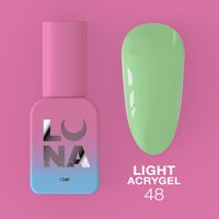 Изображение  Жидкий гель моделирующий для ногтей LUNAMoon Light Acrygel №48, 13 мл, Объем (мл, г): 13, Цвет №: 48, Цвет: Зеленый