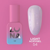 Зображення  Рідкий гель моделюючий для нігтів LUNAMoon Light Acrygel №54, 13 мл, Об'єм (мл, г): 13, Цвет №: 54, Колір: Фіолетовий