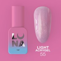 Изображение  Жидкий гель моделирующий для ногтей LUNAMoon Light Acrygel №55, 13 мл, Объем (мл, г): 13, Цвет №: 55, Цвет: Розовый