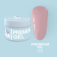 Изображение  Гель для наращивания ногтей LUNAMoon Premium Gel №3, 15 мл, Объем (мл, г): 15, Цвет №: 03, Цвет: Розовый