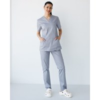 Изображение  Медицинский костюм женский Топаз серый NEW р. 42, "БЕЛЫЙ ХАЛАТ" 488-328-705, Размер: 42, Цвет: серый