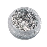 Изображение  Shavings for nail design Nails Molekula, silver