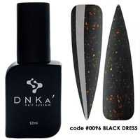 Зображення  Камуфлююча база для гель-лаку DNKa Cover Base №0096 Black Dress, 12 мл, Об'єм (мл, г): 12, Цвет №: 0096
