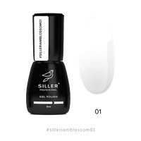 Изображение  Gel nail polish Siller Blossom No. 01, 8 ml, Volume (ml, g): 8, Color No.: 1