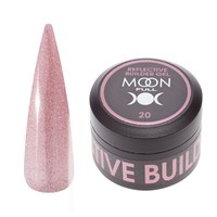 Изображение  Gel for nail extension Moon Full Reflective Builder Gel No. 20 with reflective shimmer, 30 ml, Volume (ml, g): 30, Color No.: 20